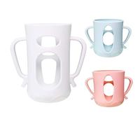 3PCS Silicone Sleeve for Pigeon Bottle, Heat Insulation Silicone Bottle Covers with Non Slip Handle for 240ml Wide-Mouthed Baby Bottles Traveling Covers