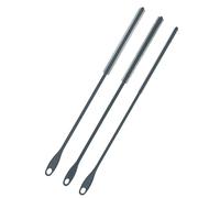 3pcs Silicone Straw Brush, 9.45 Inch Extra Long, 6/8/10 mm Reusable Water Bottle Straw Cleaner, Crevice Brush, Pipe Cleaners, Kitchen Cleaning Tool (Grey)