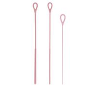 3pcs Silicone Straw Cleaner Brush, Reusable 3/6/9mm Extra Long Straw Cleaning Tool with Steel Core and Non-Slip Handle for Cup Water Bottle