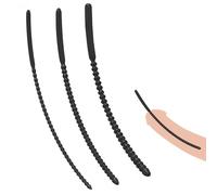 3PCS Silicone Urethral Sound Set for Men - Pull-Bead Flexible Urethral Inserter & Penis Plug Dilators, Smooth-Touch Sounding Rods for Urethral Stretching, Male Stimulation, Masturbation & BDSM Play