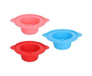 3pcs Silicone Wax Melting Bowl, Wax Warmer Replacement Pot, Wide Margin Non Stick Wax Heating Liner for Facial Underarm Nose Hair Removal, Microwave Safe