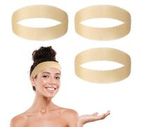 3PCS Silicone Wig Grip Band, Wig Band for Women Wigs Cap with Grip Bands for Keeping Wigs In Place Ideal for Hair Styling Hair Accessory for Women Girl Make Your Toupee Be Glueless(Light brown)