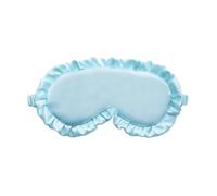3pcs Silk Ruffle Sleep Eye Mask Soft Sleeping Covers Multicolor Night Dream Blackout Patches for Woman Man to for Sleeping and Traveling(Blue)