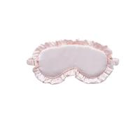 3pcs Silk Ruffle Sleep Eye Mask Soft Sleeping Covers Multicolor Night Dream Blackout Patches for Woman Man to for Sleeping and Traveling(Light Pink)