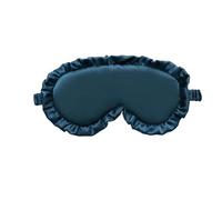 3pcs Silk Ruffle Sleep Eye Mask Soft Sleeping Covers Multicolor Night Dream Blackout Patches for Woman Man to for Sleeping and Traveling(Dark Blue)