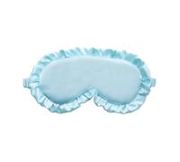 3pcs Silk Ruffle Sleep Eye Mask Soft Sleeping Covers Multicolor Night Dream Blackout Patches for Woman Man to for Sleeping and Traveling(Blue)