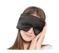 3pcs Silk Satin Sleeping Mask Eyeshade Blocking Light Eyemask Cover Shade Travel Relax Eye Patch Women Men Aid for Sleep(Black)