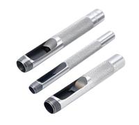3Pcs Silver Grommets Hole Punch, Steel Hollow Leather Punch Set, 3-Piece Set (1/4, 3/8, 1/2 inch) is an Original Accessory for The ASDFGHT Grommet Tool Kit,Grommet Kits Hand Tools