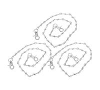 3pcs Silver Metal Thorny Punk Waist Chain for Women and Men