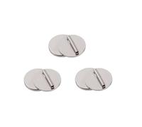 3Pcs Silver Mini Magnetic Brooch Pin Converter,Harm Free Clothing Magnet Buckle Magnet Metal Lapel Pin,Pin Holder Almost Invisible Metal Backs for Shawls Thin Fabric,Safety Pins and Pincushions