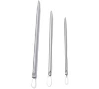 3Pcs Silver Nylon Wire Rope Threader Needle Big Eye Knitting Needle Weave Yarn Needle for Sewing and Fabric Art Craft Accessory Yarn Needle Large Eye,Fit to Different Settings,Needlepoint