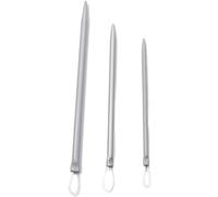 3Pcs Silver Nylon Wire Rope Threader Needle Big Eye Knitting Needle Weave Yarn Needle for Sewing and Fabric Art Craft Accessory Yarn Needle Large Eye,Yarn Needles,Fit to Different Settings,Needlepoint