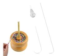 3Pcs Silver Stainless Bead Spinner Needles Curved at One End Bead Threader Efficient Beading Needles for Beads Spinner DIY Jewelry Waist Beads Bracelets Necklaces Making