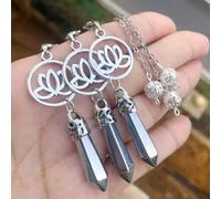 3pcs Silver Tone Stone Pendulum Pendant Power