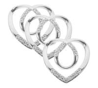 3pcs Silver Zinc Alloy Anti-slip Scarf Rings for Summer Clothing