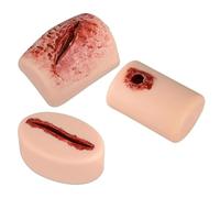 3Pcs Simulated Trauma Model, Bleed Control Tourniquet Trainer, Silicone Trauma Hemostasis Education Training Model for Medical Classes