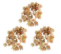 3PCS Simulation Rattan Wall Hanging Decor 1 72m for Indoor Living Room and Outdoor Spaces (Yellow)