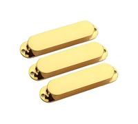3Pcs Single Coil Pickup Cover Easy to Install and Remove for Acoustic Guitar Golden