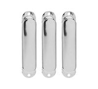 3PCS Single Coil Pickup Covers Kit, Copper Instrument Accessory Set Kit Electric Guitar Pickup Open Cover for for Electric Guitar Bass (Silver)