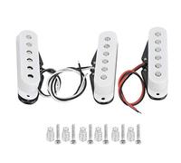 3Pcs Single Coil Pickups for Electric Guitar, Guitar Pickup Set, Wax Encapsulated Noise - Free Replacement Pickups with Magnetic Field Calibration, Includes Screws and Springs for