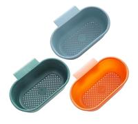 3pcs Sink Strainer Basket 8.9x6.1x3 Inch Plastic Sink Food Catcher Hanging Colander for Filter Kitchen Waste and Wash Vegetables Fruits Strainer Basket