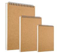 3Pcs Sketchbooks, A4+A5+A6 Hardback Sketch Book, 60 Sheets/120 Pages, 200GSM Thick Paper, Spiral Bound Sketch Pad, Drawing Pad for Artists Children Adults(3 Size)