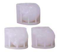 3Pcs Skull Candle Mold 3D Silicone, DIY Flexible Skull Mold for Candle, Epoxy Resin, Soap, Halloween Cake Decor Resin