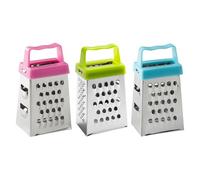 3Pcs Small Cheese Grater Set Multifunctional Stainless Steel Square Graters for Vegetables Chocolate and More Four Sided Box Grater