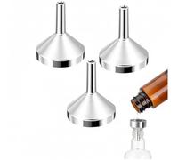 3PCS Small Funnel Set - Silver Aluminium Mini Funnels - 2.5cm Mouth Diameter - Stainless Steel Funnels for Liquids Powders Filling Bottles Oils Perfume Jam