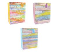 3pcs Small Glitter Paper Gift Bags Birthday, Wedding, Christmas Present Bags