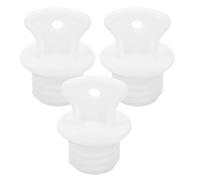 3pcs Small Rubber Hot Water Bottle Stopper Seal 1.5x1.55cm | White Replacement Plug, Supports Heat Retention, Helps Restore Leaks, Easy Maintenance for Caregivers and Owners