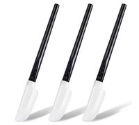 3PCS Small Silicone Spatula for Cooking, 9" Rubber Spatula Heat Resistant for Kitchen Use Nonstick Silicone Scraper for Jars Cooking, Baking, Mixing, Frosting Black