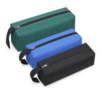 3Pcs Small Tool Pouch, Tool Bag Pouches Zippered Storage Zip Holders | 11.81x3.94in 9.84x3.35in Canvas Zipper Utility Tote Oxford Cloth Loop Handle Smooth Zip for Crafts Mechanics Travel Parts