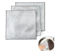 3PCS Smart Scrubs - Non-scratch Scouring Cloths, Wire Miracle Cleaning Cloths, 20x20 Cm Smart Scrubs, Wire Cleaning Cloths, Multipurpose Miracle Cleaning Cloths for Kitchen, Dish, Sink, Stove Top