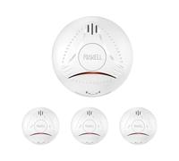 3pcs Smoke Detector 10 Year Battery, TÜV and DIN EN 14604 Certified Smoke Alarm Fire Alarm with Photoelectric Sensor