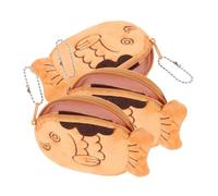 3pcs Snapper Coin Purse Wallet Ladies Wallet Small Wallet Card Holder Duffle Bag Clear Bag Stadium Approved Tote Bag Change Purse for Coins Cash Pouch Coins Purse Flannel Brown Generic