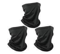 3Pcs Snood,Black Neck Face Mask Fleece Warmer Bandana for Men Ski Women | Windproof Thermal Elastic Balaclava Snoods Scarf Masks Cover Buff for Women Mens Running Winter Cycling,Breathable Warm