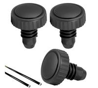 3Pcs Snooker Cue Butt Protectors Accessories, Cue Bottom Cover Pool Rubber Bumper, Plastic Snooker Accessories with John Parris,Peradon,Britannia,Master Cues Accessories