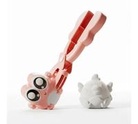 3PCS Snow Ball Maker Cute Animal Shaped Mold, Easy Snowball Shaper with Ergonomic Handle, Durable Snow Ball Maker for Snow Sand Play, For Kids Families Outdoor Fun (1, Pink)