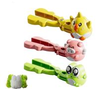 3PCS Snow Ball Maker Cute Animal Shaped Mold, Easy Snowball Shaper with Ergonomic Handle, Durable Snow Ball Maker for Snow Sand Play, For Kids Families Outdoor Fun (3, Yellow, green and pink)