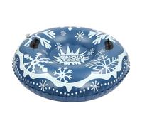 3pcs Snow Sleds for Kids and Adult PVC Ski Circle Inflatable Sled 40", Load Bearing220.5lbs,Snowflake Patterns,Non-slip Handles,Inflatable Nozzle,FOR Meadows, Lawns,And Fields