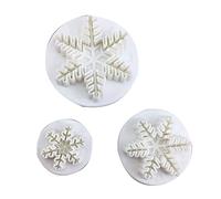 3pcs Snowflake Baking Mold Kitchen Biscuit Cookie Cutter Pastry Plunger 3D Stamp Die Fondant Cake Decorating Tools Pastry Plunger