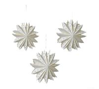 3Pcs Snowflake Paper Hanging Ornaments, Christmas 3Pcs Snowflake | Decorations for Home Window Party, DIY Origami Festive Wall for décor Set in 55cm 45cm 35cm Sizes