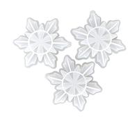 3Pcs Snowflake Silicone Mould, Christmas Silicone Molds for DIY Sheets, Soft Flexible Reusable Resin Craft Mold with Easy Release Design for Holiday Handicrafts