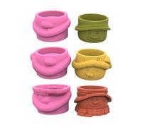 3pcs Snowman Pen Holder Pot Silicone Molds Table Ornament Plaster Making Tool Planter Mold Easy to Clean Snowman Doll Planter Mold for Home Desktop Decorations