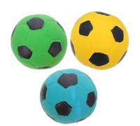 3pcs Soccer Shaped Latex Dog Chewing for Daily Independent Play 7cm