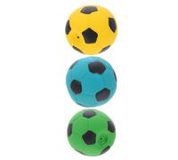 3pcs Soccer Shaped Latex Squeaky Dog Ball Molar 7cm Wear Resistant