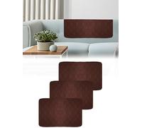 3Pcs Sofa Headrest Cover, 35×18.1Inch Armrest Cover Polyester Recliner Chair Arm Cover Wear Resistant Sofa Arm Protector Cover Recliner Headrest Protector for Home Office Couch Recliner(Coffee)