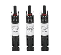 3PCS Solar Panel PV Connector, M-C-4 In-line Diode Connector, 10A/15A/20A/30A DC 1000V Male and Female Waterproof Panel Cable Blocking Diode Holder, Solar PV Fuse Holder for Solar Panel (20A)