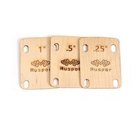 3pcs Solid Maple Wooden Guitar Neck Shims Shaped 0.25 0.5 1 Degree Replacement Electric Guitar Parts